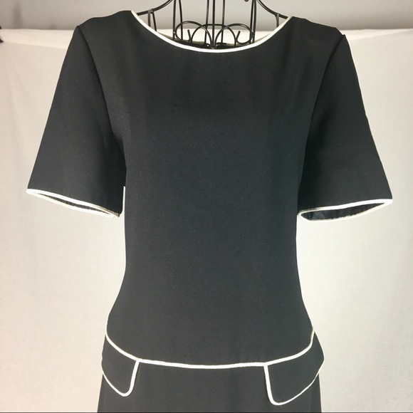 VINTAGE JONES NEW YORK BLACK W/WHITE TRIM SIZE 8 - Picture 3 of 6